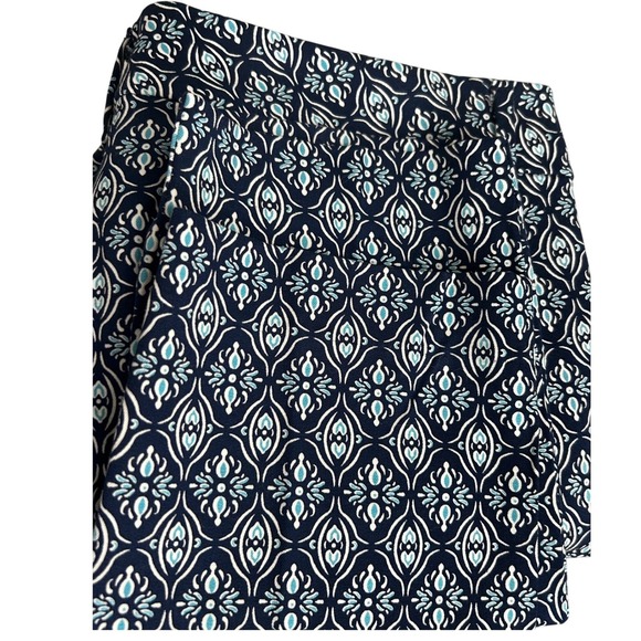 St John's Bay Navy Blue Patterned Pants Button Zip Women's Size 12P - Picture 9 of 9